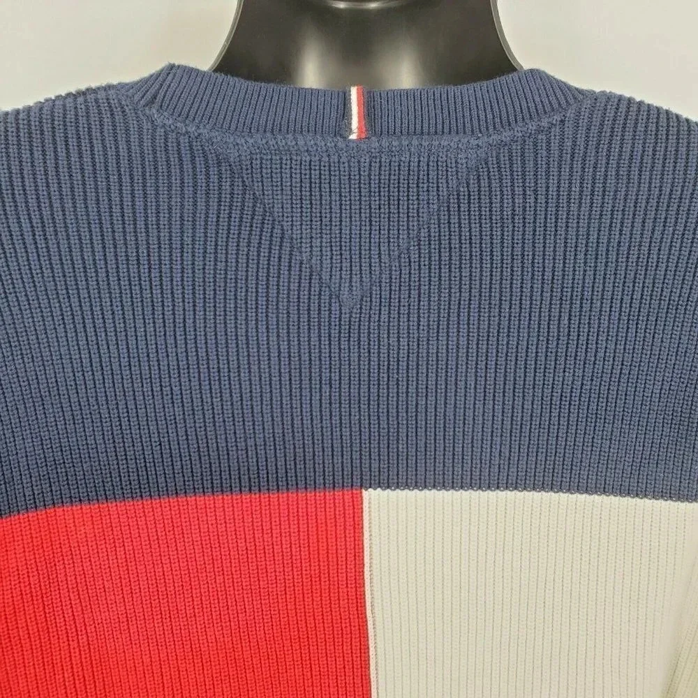 Tommy Hilfiger Men's Icon Original Flag Crew Neck Pullover Sweater‎ Size XL - Picture 6 of 11